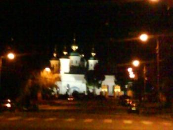 Фото Череповца | Храм Архиерейского Воскресенского подворья на Соборной горке.. ночью